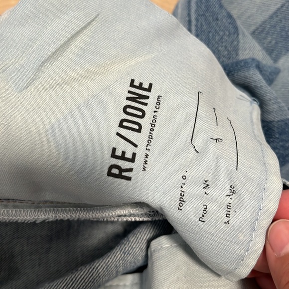 RE/DONE|Levi’s 70’s Straight Jeans with Indigo Stripes, SIZE 27.   0101 - Picture 12 of 14
